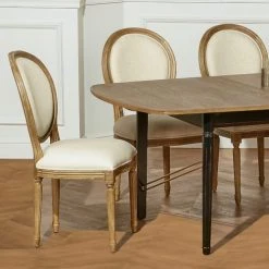 Robin Des Bois Tables à Manger Table En Chêne Et Pieds Peints 378 Cm Patine Antiquaire Noire -Marquee Magasin table en chene et pieds peints 378 cm patine antiquaire noire 2