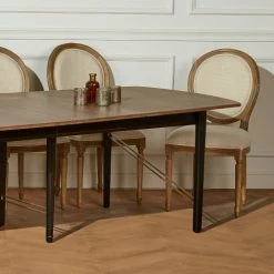 Robin Des Bois Tables à Manger Table En Chêne Et Pieds Peints 378 Cm Patine Antiquaire Noire -Marquee Magasin table en chene et pieds peints 378 cm patine antiquaire noire 4