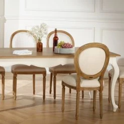 Robin Des Bois Tables à Manger Table En Chêne Louis XV L 200 Cm -Marquee Magasin table en chene louis xv l 200 cm 3