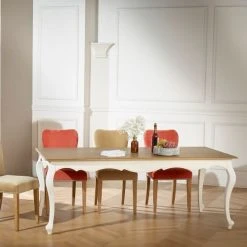 Robin Des Bois Tables à Manger Table En Chêne Louis XV L 200 Cm -Marquee Magasin table en chene louis xv l 200 cm 5