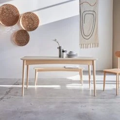 Tikamoon Tables à Manger Table En Frêne Olivier Massif Français 4/6 Pers.