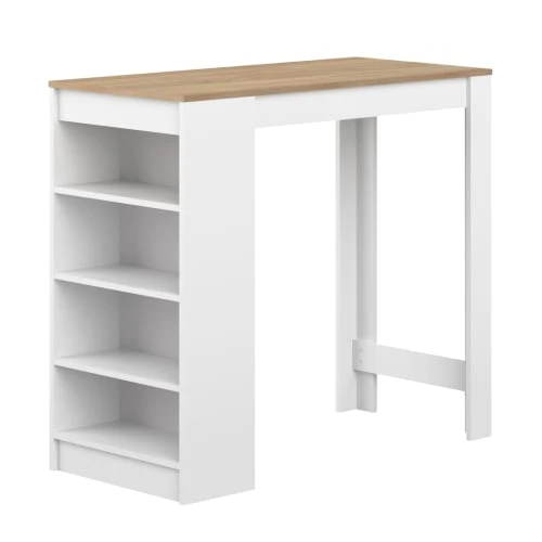 TEMAHOME Tables à Manger Table Et Chaises Effet Bois Blanc Et Chêne Naturel - Jaune 6 TEMAHOME Tables à Manger Table Et Chaises Effet Bois Blanc Et Chêne Naturel - Jaune – Image 4