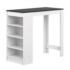 TEMAHOME Tables à Manger Table Et Chaises Effet Bois Blanc Et Noir - Gris Anthracite -Marquee Magasin table et chaises effet bois blanc et noir gris anthracite 3
