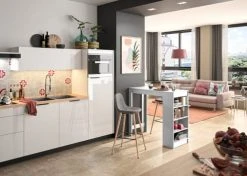 TEMAHOME Tables à Manger Table Et Chaises Effet Bois Blanc - Gris Anthracite -Marquee Magasin table et chaises effet bois blanc gris anthracite 4