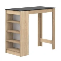 TEMAHOME Tables à Manger Table Et Chaises Effet Bois Chêne Naturel Et Noir 11 TEMAHOME Tables à Manger Table Et Chaises Effet Bois Chêne Naturel Et Noir -Marquee Magasin table et chaises effet bois chene naturel et noir 3