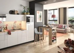 TEMAHOME Tables à Manger Table Et Chaises Effet Bois Chêne Naturel Et Noir - Gris Clair -Marquee Magasin table et chaises effet bois chene naturel et noir gris clair 4