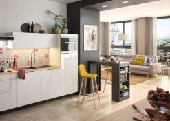 TEMAHOME Tables à Manger Table Et Chaises Effet Bois Noir Et Béton - Jaune -Marquee Magasin table et chaises effet bois noir et beton jaune 4