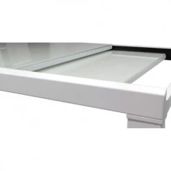 Meubletmoi Tables à Manger Table Extensible 120 à 230 Cm Plateau Verre Blanc -Marquee Magasin table extensible 120 a 230 cm plateau verre blanc 3