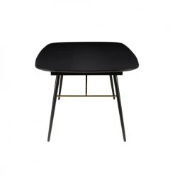 Zago Tables à Manger Table Extensible 180 Cm Chêne Plaqué Noir, Allonge Intégrée -Marquee Magasin table extensible 180 cm chene plaque noir allonge integree 4
