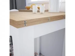 Usinestreet Tables à Manger Table Extensible Blanc/bois L67/134cm -Marquee Magasin table extensible blanc bois l67 134cm 4