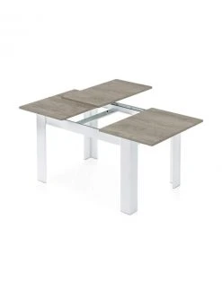 Dmora Tables à Manger Table Extensible Effet Bois Blanc