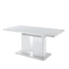Baita Tables à Manger Table Extensible Laqué Blanc Brillant 160 à 220cm