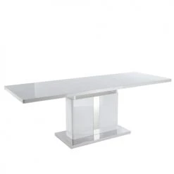 Baita Tables à Manger Table Extensible Laqué Blanc Brillant 160 à 220cm -Marquee Magasin table extensible laque blanc brillant 160 a 220cm 3