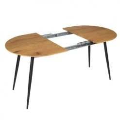 Toilinux Tables à Manger Table Extensible Ovale Pour 4 à 6 Personnes Effet Bois -Marquee Magasin table extensible ovale pour 4 a 6 personnes effet bois 2
