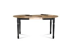 Hellin Tables à Manger Table Extensible Ronde Bois D105 Cm + 1 Allonge Et Pieds Tournés -Marquee Magasin table extensible ronde bois d105 cm 1 allonge et pieds tournes 2