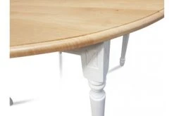 Hellin Tables à Manger Table Extensible Ronde Bois D115 Cm Avec 1 Allonge Et Pieds Tournés -Marquee Magasin table extensible ronde bois d115 cm avec 1 allonge et pieds tournes 3