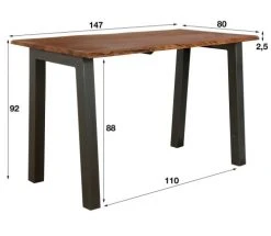 Mathi Design Tables à Manger Table Haute En Bois D'acacia L147 -Marquee Magasin table haute en bois d acacia l147 4