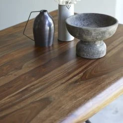 Tikamoon Tables à Manger Table Haute En Palissandre Massif Et Métal 4 Pers. -Marquee Magasin table haute en palissandre massif et metal 4 pers 2