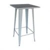 Meubles & Design Tables à Manger Table Haute Métal Style Industriel Blanc