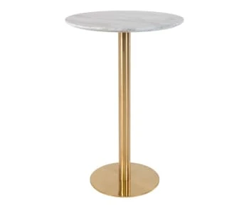 Meubles & Design Tables à Manger Table Haute Ronde Effet Marbre Pied Métal Noir 8 Meubles & Design Tables à Manger Table Haute Ronde Effet Marbre Pied Métal Noir – Image 6