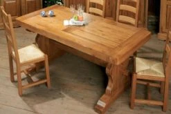Hellin Tables à Manger Table Monastère En Chêne Moyen Massif + 2 Allonges L180/280 -Marquee Magasin table monastere en chene moyen massif 2 allonges l180 280 1