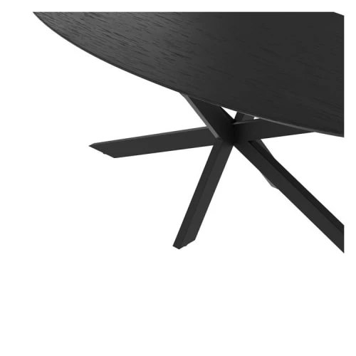 Rendez Vous Déco Tables à Manger Table Ovale 220 Cm En Bois Noir 6-8 Personnes 8 Rendez Vous Déco Tables à Manger Table Ovale 220 Cm En Bois Noir 6-8 Personnes – Image 6