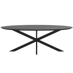 Rendez Vous Déco Tables à Manger Table Ovale 240 Cm En Bois Noir 10 Personnes 9 Rendez Vous Déco Tables à Manger Table Ovale 240 Cm En Bois Noir 10 Personnes -Marquee Magasin table ovale 240 cm en bois noir 10 personnes 1
