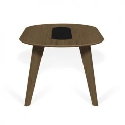 TEMAHOME Tables à Manger Table Placage Noyer Et Noir Laqué -Marquee Magasin table placage noyer et noir laque 2