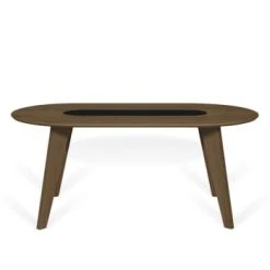 TEMAHOME Tables à Manger Table Placage Noyer Et Noir Laqué -Marquee Magasin table placage noyer et noir laque 4