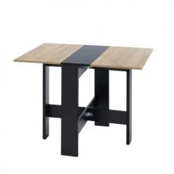 Baita Tables à Manger Table Pliable Noir Et Effet Chêne 104cm -Marquee Magasin table pliable noir et effet chene 104cm 2