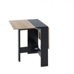 Baita Tables à Manger Table Pliable Noir Et Effet Chêne 104cm