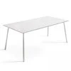 Oviala Tables à Manger Table Rectangle En Acier Blanc 2 Oviala Tables à Manger Table Rectangle En Acier Blanc -Marquee Magasin table rectangle en acier blanc
