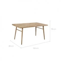 Rendez Vous Déco Tables à Manger Table Rectangulaire 150 Cm En Bois 6 Personnes -Marquee Magasin table rectangulaire 150 cm en bois 6 personnes 2