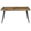 Zago Tables à Manger Table Rectangulaire 150 X 75 Cm En Teck Et Métal