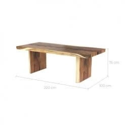 Rendez Vous Déco Tables à Manger Table Rectangulaire 220 Cm En Bois De Suar 8 Personnes -Marquee Magasin table rectangulaire 220 cm en bois de suar 8 personnes 2