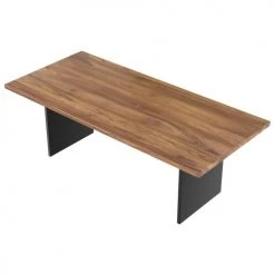 Rendez Vous Déco Tables à Manger Table Rectangulaire 220 Cm En Bois De Teck Et Métal 8 Personnes -Marquee Magasin table rectangulaire 220 cm en bois de teck et metal 8 personnes 5