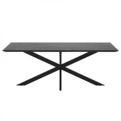 Rendez Vous Déco Tables à Manger Table Rectangulaire 220 Cm En Bois Noir 6-8 Personnes -Marquee Magasin table rectangulaire 220 cm en bois noir 6 8 personnes 3