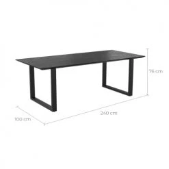 Rendez Vous Déco Tables à Manger Table Rectangulaire 240 Cm En Bois Noir 10 Personnes -Marquee Magasin table rectangulaire 240 cm en bois noir 10 personnes 8