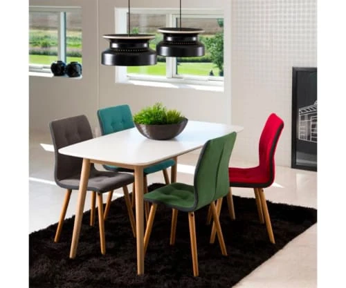 Meubles & Design Tables à Manger Table Rectangulaire En Bois 150x80cm Blanc 4 Meubles & Design Tables à Manger Table Rectangulaire En Bois 150x80cm Blanc – Image 2