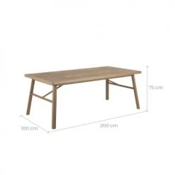 Rendez Vous Déco Tables à Manger Table Rectangulaire En Bois 200 Cm 8 Personnes 9 Rendez Vous Déco Tables à Manger Table Rectangulaire En Bois 200 Cm 8 Personnes -Marquee Magasin table rectangulaire en bois 200 cm 8 personnes 2