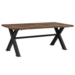 Rendez Vous Déco Tables à Manger Table Rectangulaire En Bois Et Métal, 8 Personnes -Marquee Magasin table rectangulaire en bois et metal 8 personnes 1