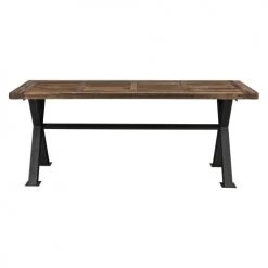 Rendez Vous Déco Tables à Manger Table Rectangulaire En Bois Et Métal, 8 Personnes -Marquee Magasin table rectangulaire en bois et metal 8 personnes 2