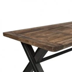 Rendez Vous Déco Tables à Manger Table Rectangulaire En Bois Et Métal, 8 Personnes -Marquee Magasin table rectangulaire en bois et metal 8 personnes 3