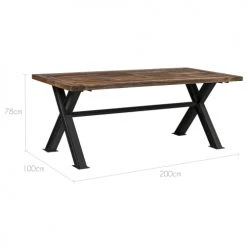 Rendez Vous Déco Tables à Manger Table Rectangulaire En Bois Et Métal, 8 Personnes -Marquee Magasin table rectangulaire en bois et metal 8 personnes 5