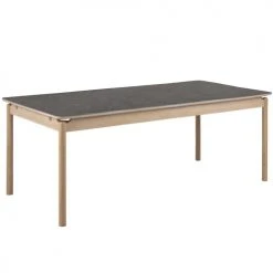 Rendez Vous Déco Tables à Manger Table Rectangulaire En Céramique Et Bois De Chêne 200 Cm, 8 Personnes