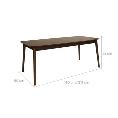 Rendez Vous Déco Tables à Manger Table Rectangulaire Extensible En Bois Foncé 6-8 Personnes 5 Rendez Vous Déco Tables à Manger Table Rectangulaire Extensible En Bois Foncé 6-8 Personnes – Image 3
