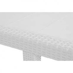 Dmora Tables à Manger Table Rectangulaire Extensible En Polypropylène Blanc -Marquee Magasin table rectangulaire extensible en polypropylene blanc 3