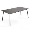 Oviala Tables à Manger Table Rectangulaire Minimaliste En Acier Gris 8 Places -Marquee Magasin table rectangulaire minimaliste en acier gris 8 places