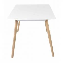 Zago Tables à Manger Table Repas Blanche Et Pieds Chêne 160X90 Cm Scandinave -Marquee Magasin table repas blanche et pieds chene 160x90 cm scandinave 4