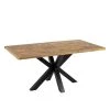Altobuy Tables à Manger Table Repas L.160cm Métal Noir Et Bois Massif -Marquee Magasin table repas l 160cm metal noir et bois massif